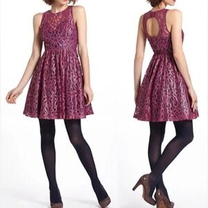 Tracy Reese Purple Lace Dress